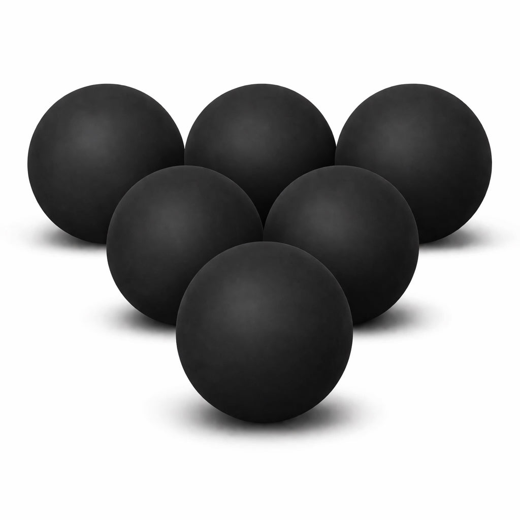 Massage Ball - Mini Lacrosse 6 Pack Black