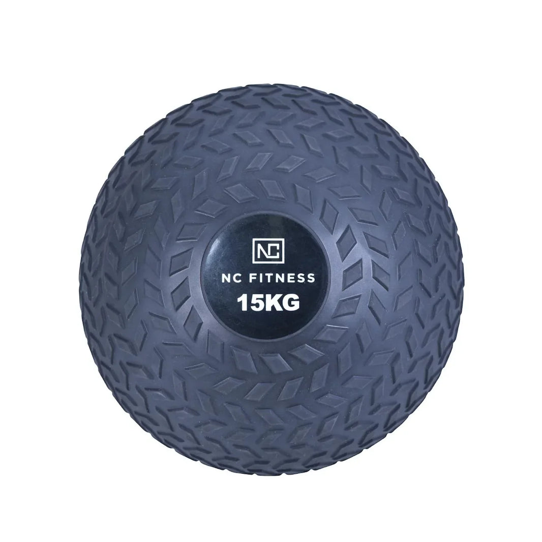 NC Fitness 15kg textured black medicine ball for gym training
