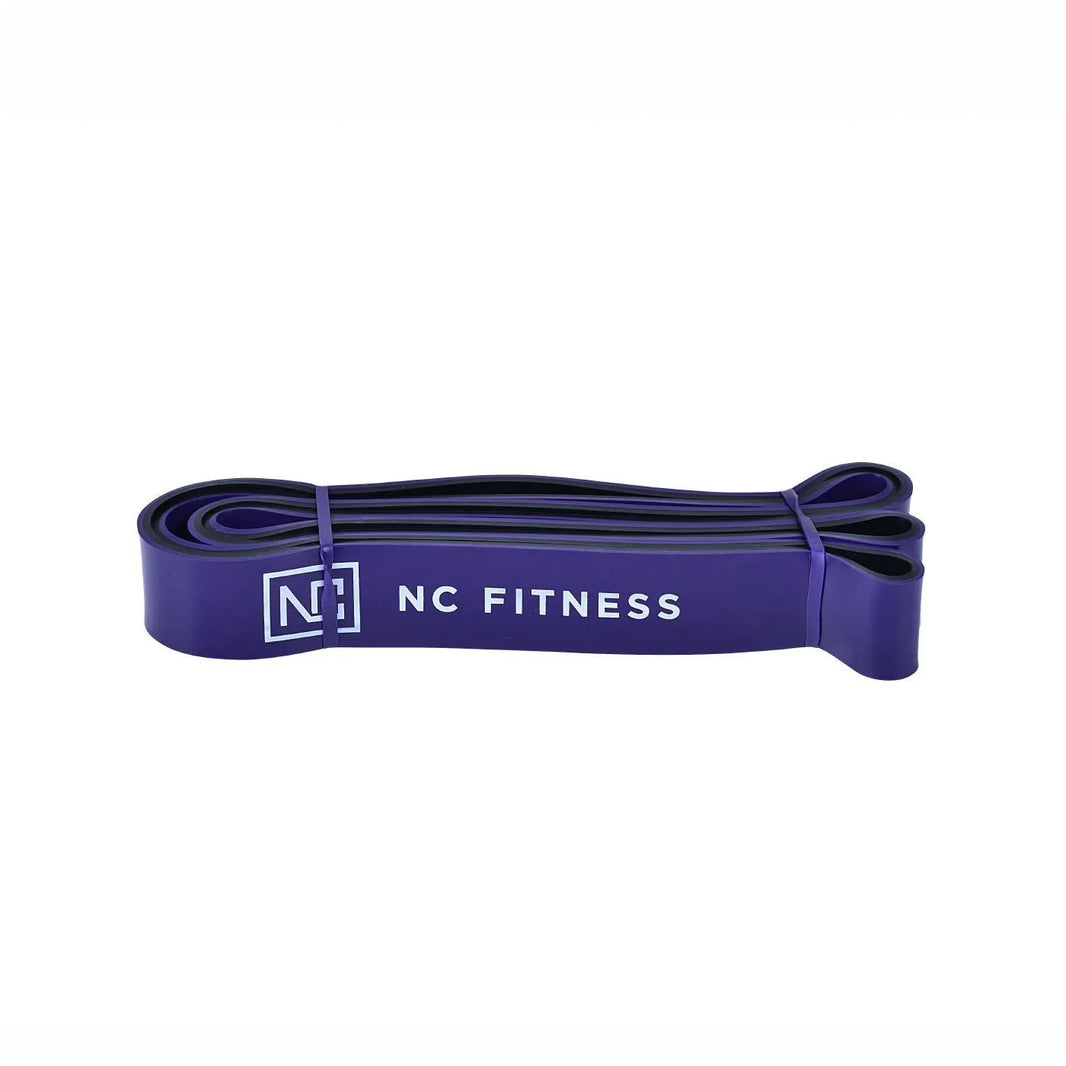 Folded purple NC Fitness resistance band