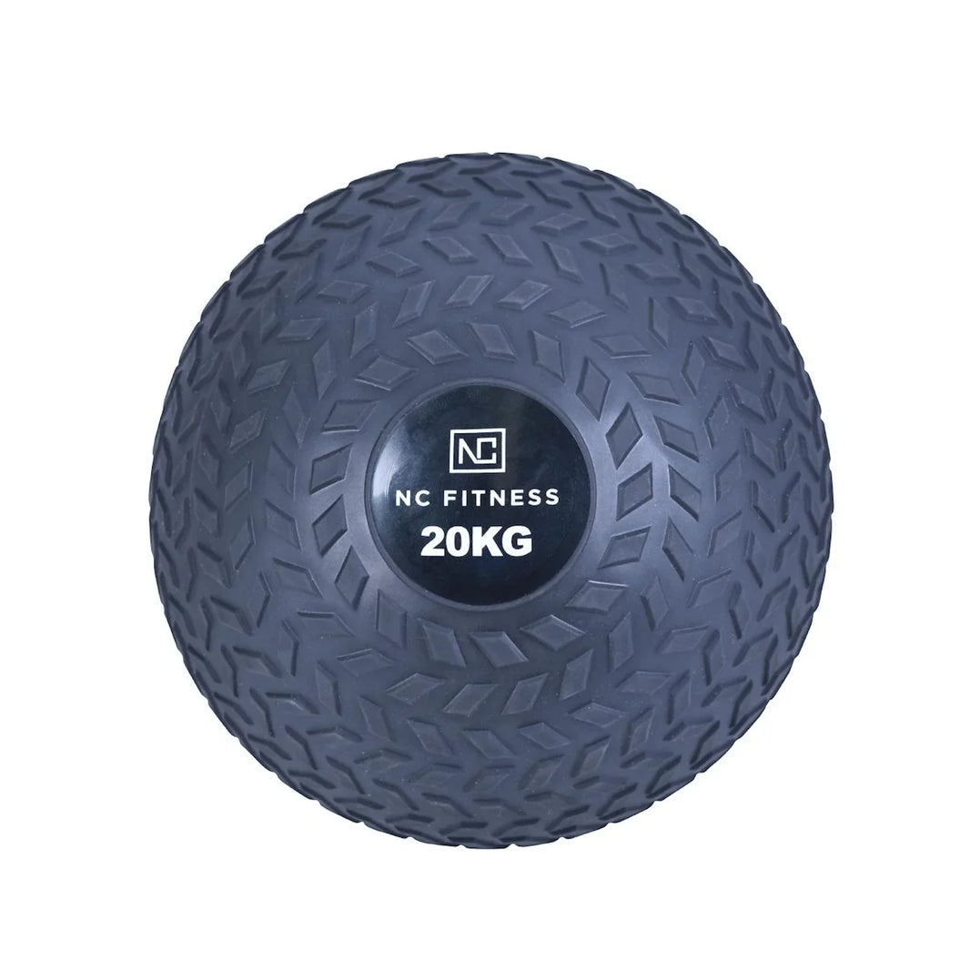 NC Fitness 20kg black medicine ball with textured grip surface
