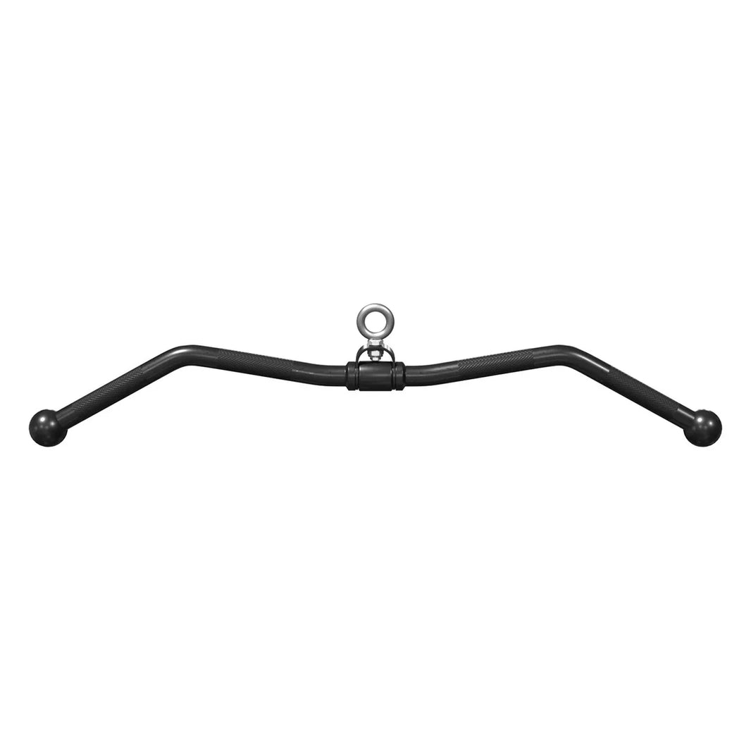 Black EZ curl bar attachment for gym weight machines