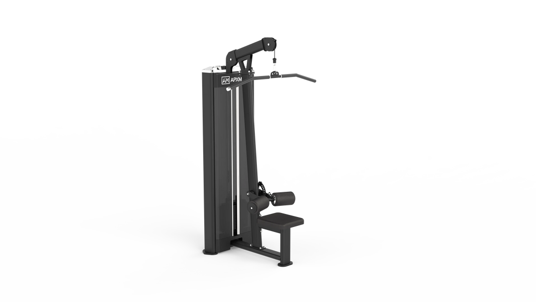 APXM commercial gym equipment for upper body strength training against a white background