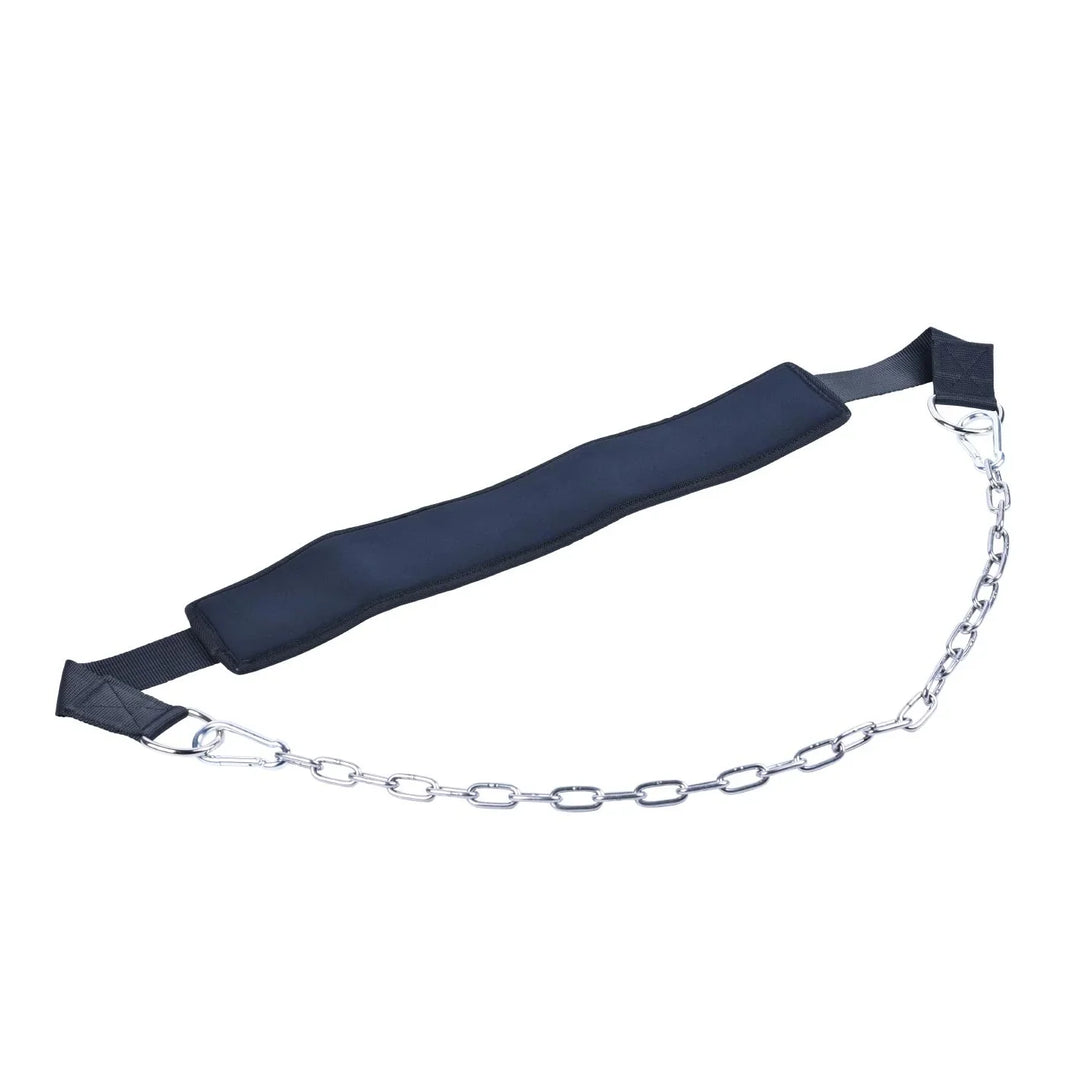 Black padded weight chain for resistance training and gym workouts.