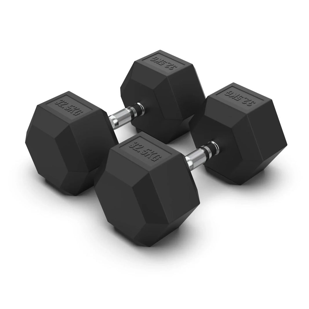Rubber Hex Dumbbell (Pair)