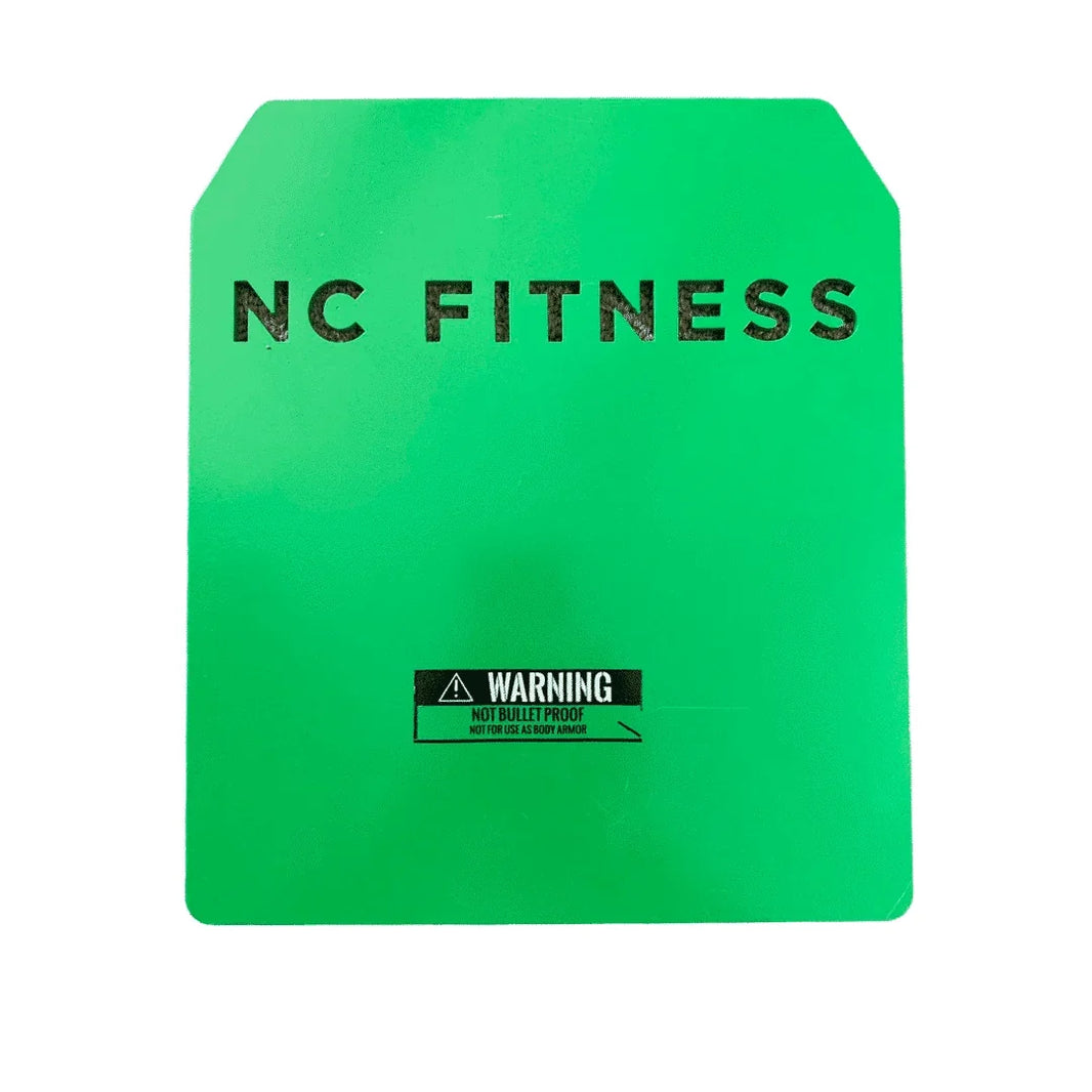 Pair of green 2.5kg tactical weight vest plates by NC Fitness