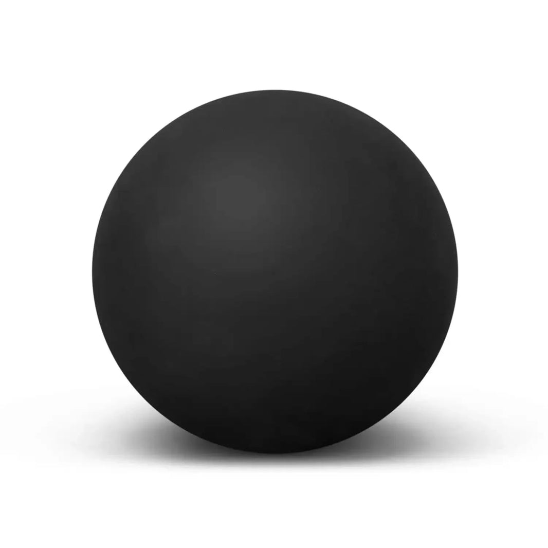 Black matte medicine ball for strength and fitness training