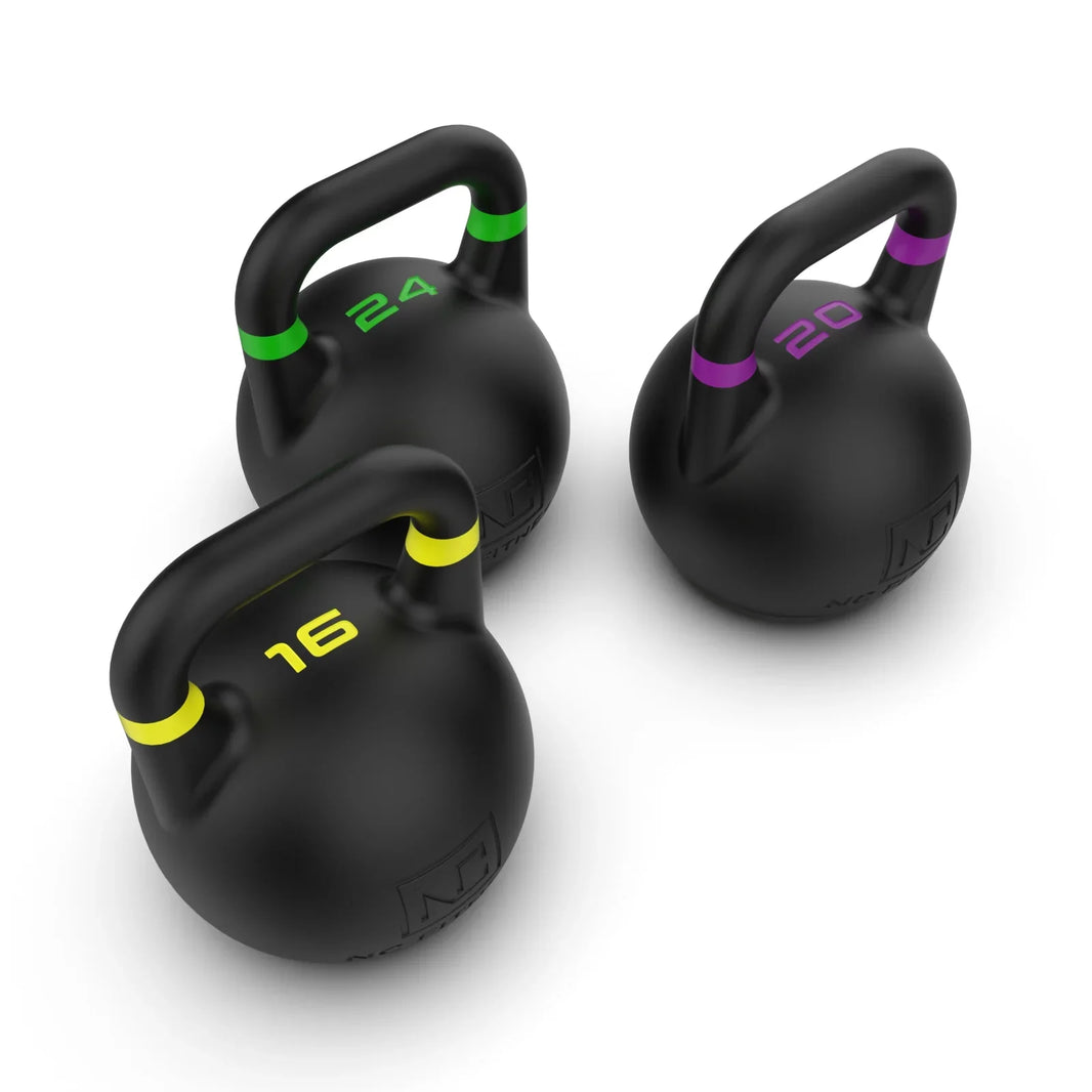 NC - BOM competition kettlebell set in 16kg, 20kg, and 24kg weights