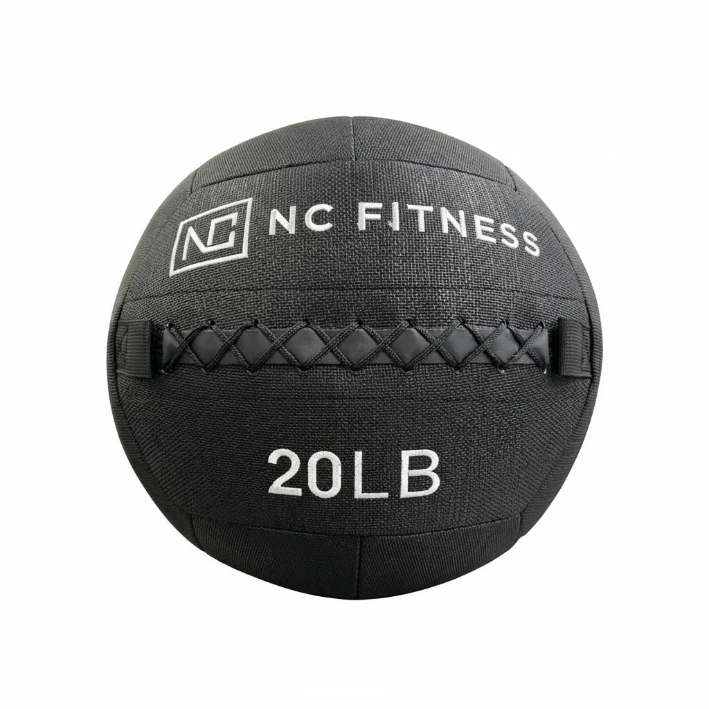 NC Fitness Elite Wall Ball 20lb black medicine ball for gym training