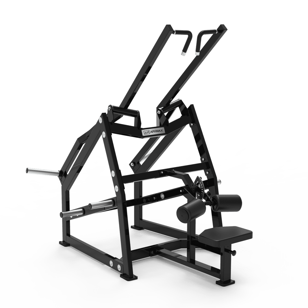 NC Fitness 8-Series Iso-Lateral Wide Lat Pulldown commercial gym machine in black.