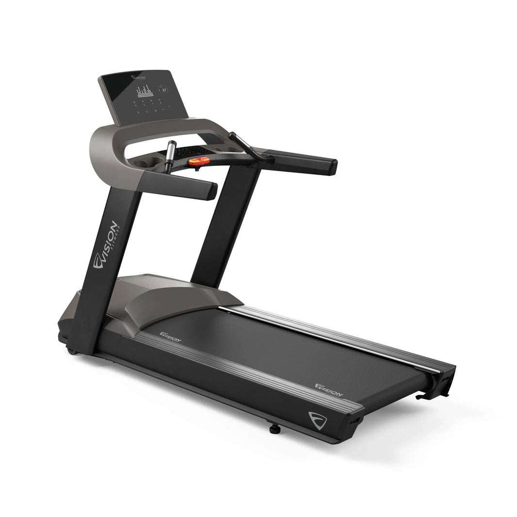 Vision T600 commercial treadmill with digital console and running belt.