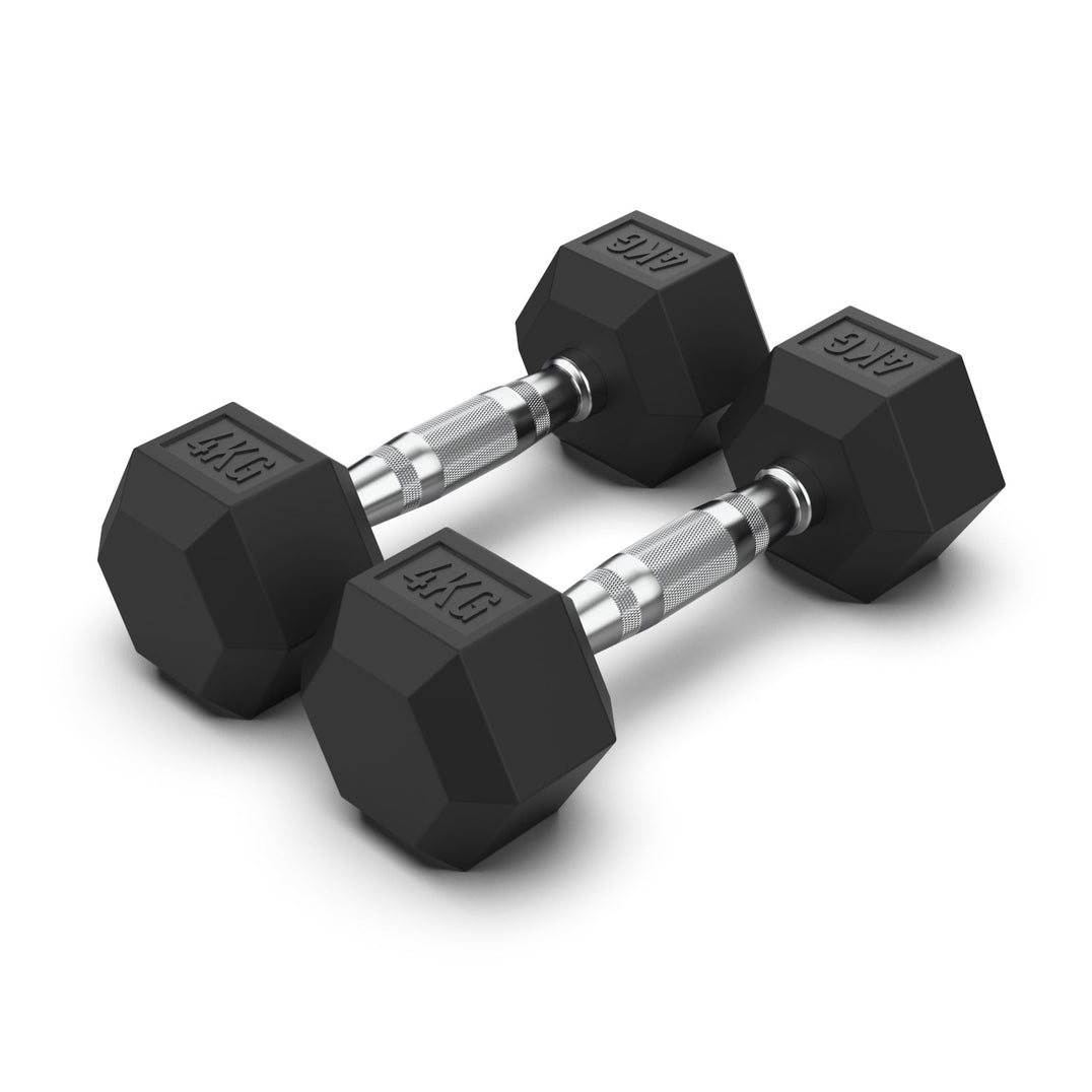 Rubber Hex Dumbbells