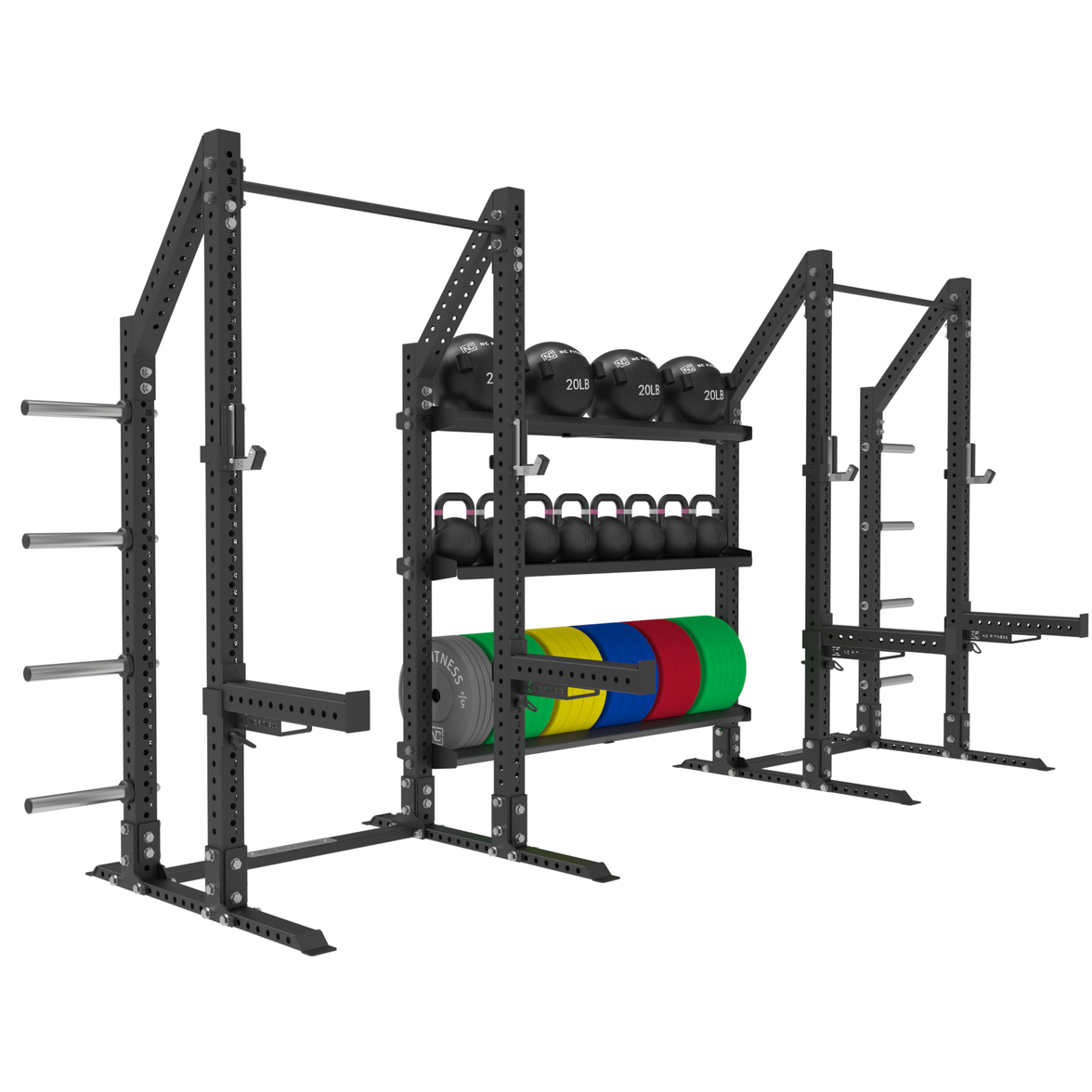 HR Series Double Half Rack With Storage