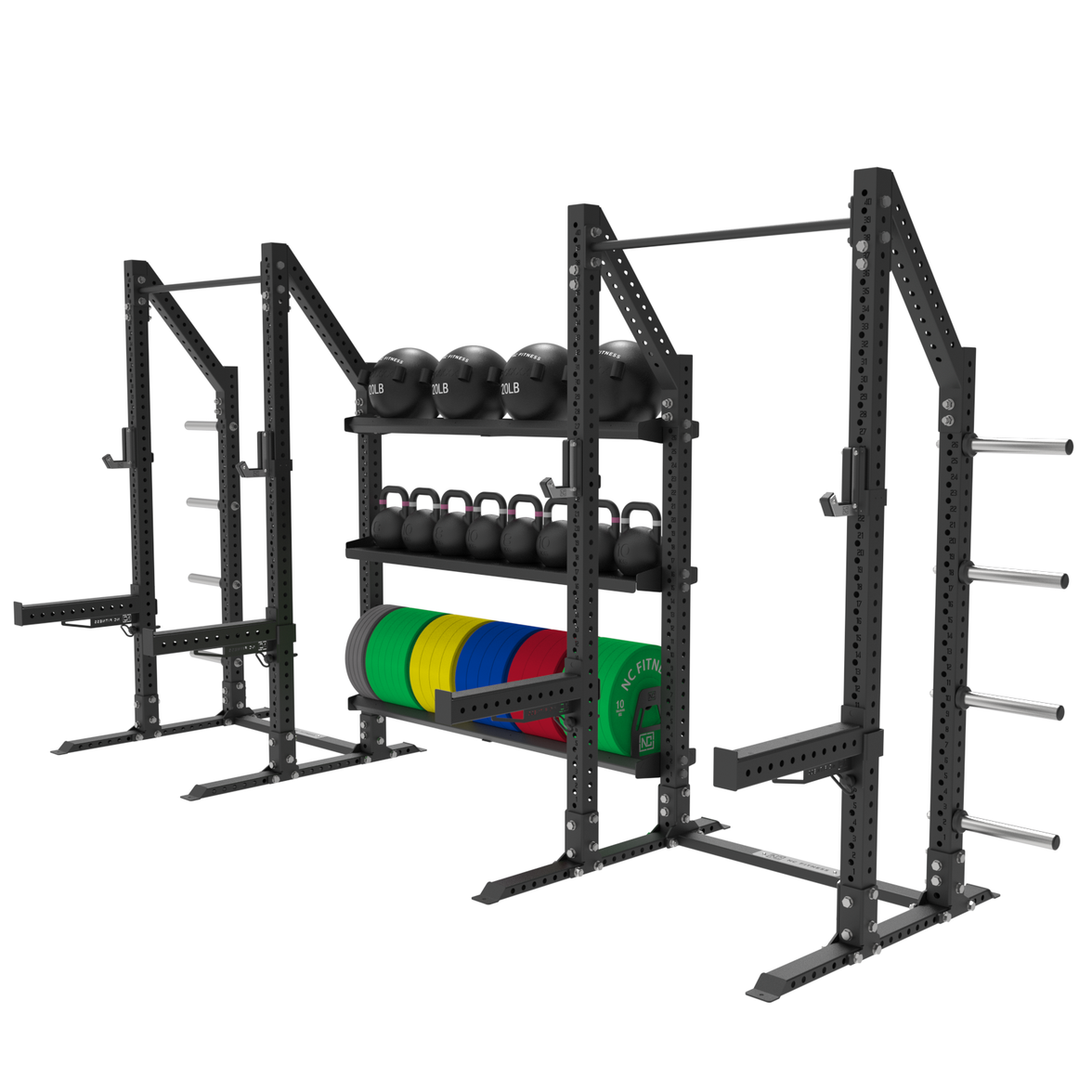 HR Series Double Half Rack With Storage