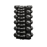 Rubber Hex Dumbbell Rack 1-25kg
