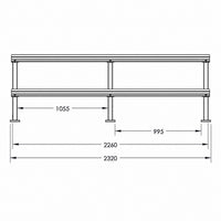 2 Tier Long Dumbbell Storage Rack