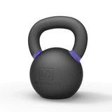 NC Fitness black kettlebell with purple accents for strength training