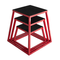 Plyometrics boxes x 3 (30, 45 & 60cm) Steel Set