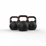 NC Fitness competition kettlebell set featuring 24kg, 28kg, and 32kg weights.