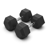 22.5KG Rubber Hex Dumbbell PAIR