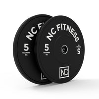 Bumper Plate 2 X 5kg Black Rubber with Colour Print