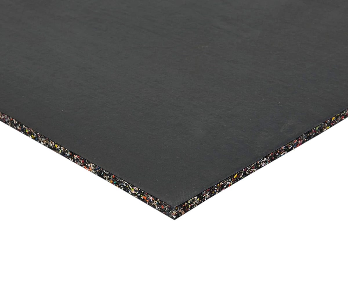 NC Fitness Premium Rubber Gym Mat - Black 1m x 1m x 15mm