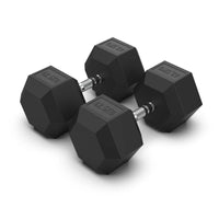 42.5KG Rubber Hex Dumbbell PAIR