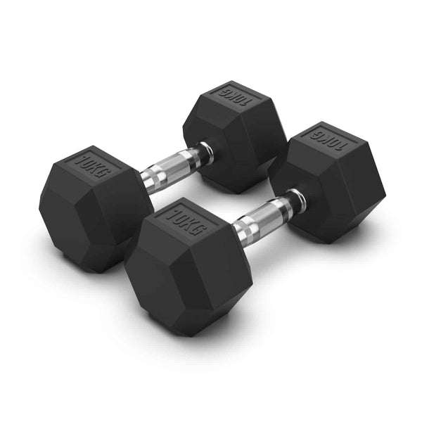 Rubber Hex Dumbbell (Pair)