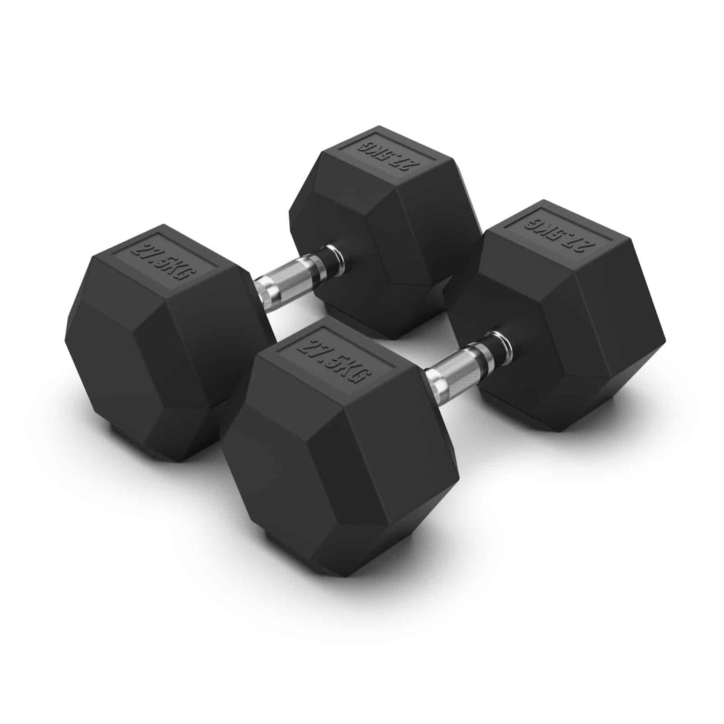 Rubber Hex Dumbbell (Pair)