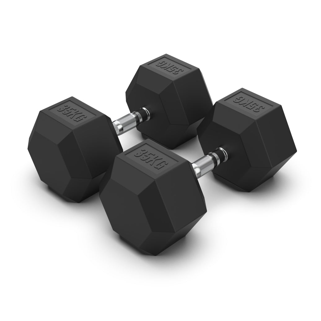 Rubber Hex Dumbbell (Pair)