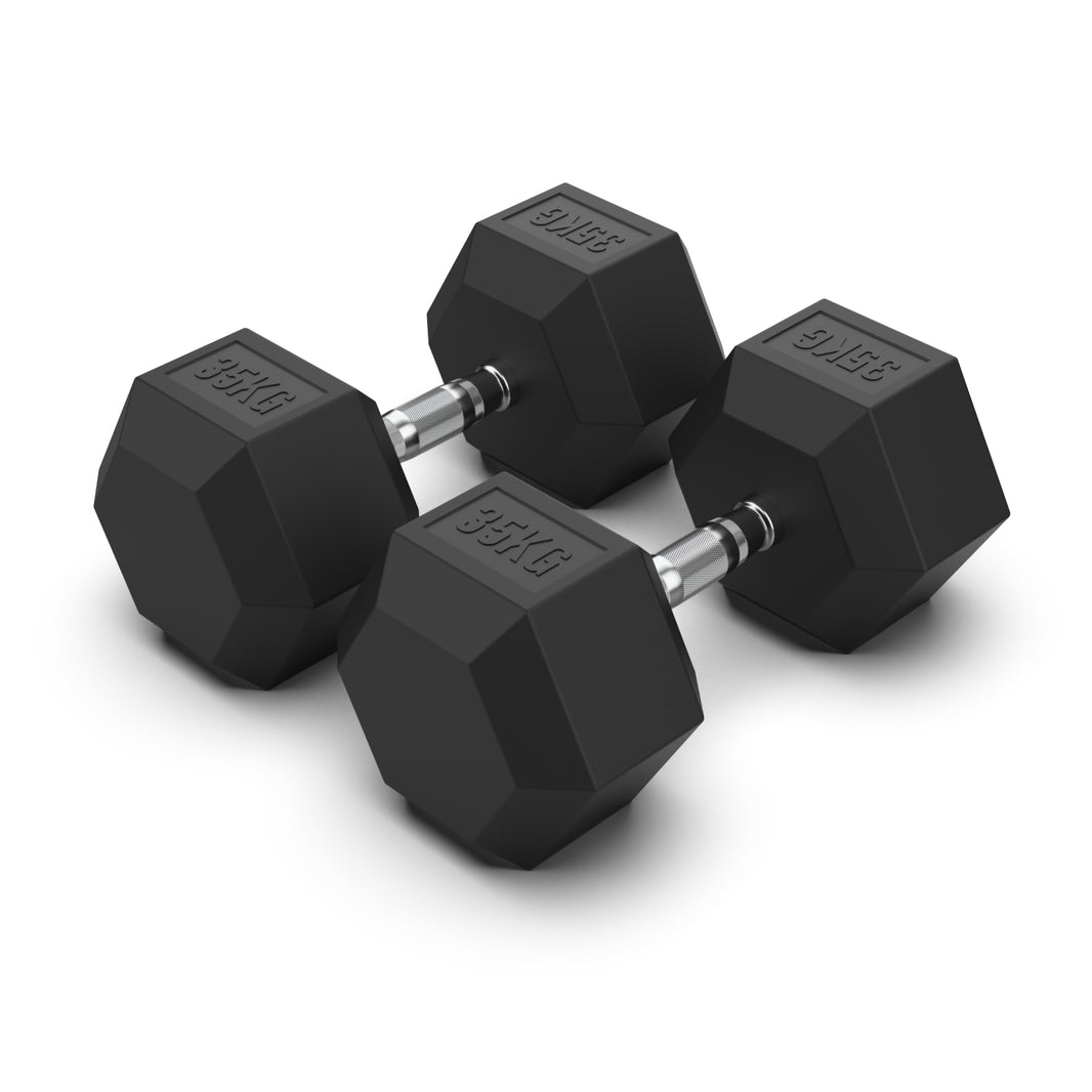 Rubber Hex Dumbbell (Pair)
