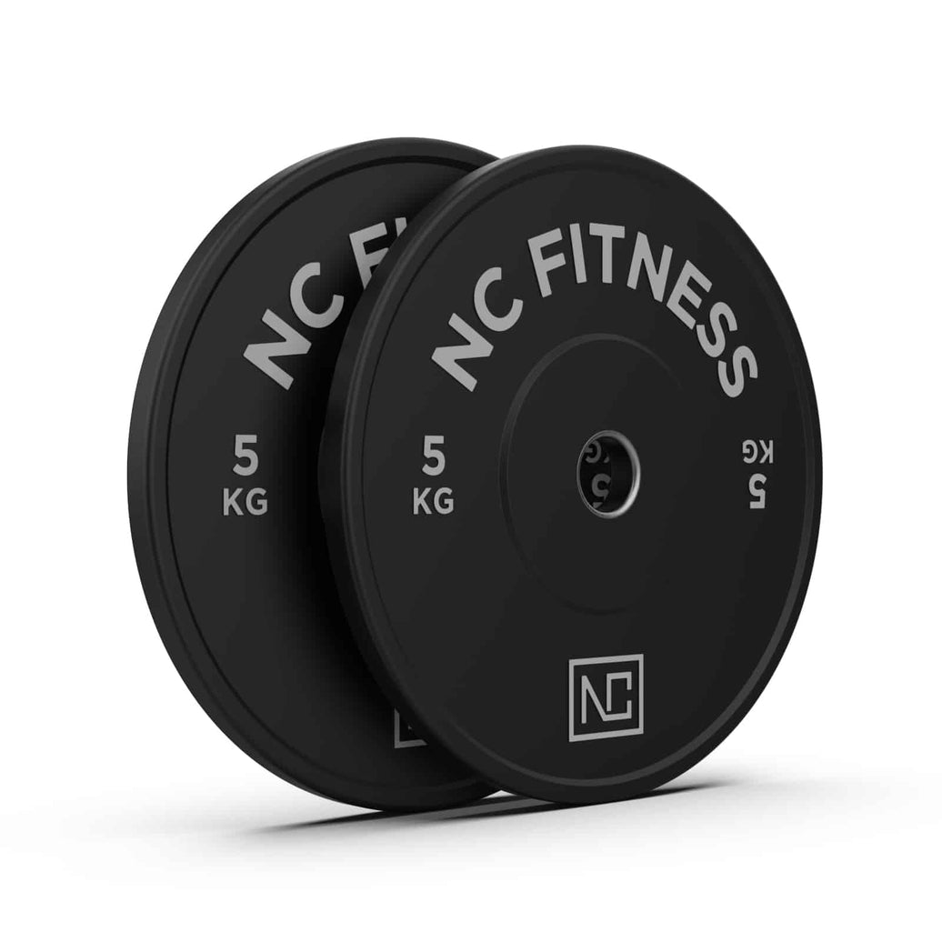 Black Rubber Bumper Plates 5kg pair