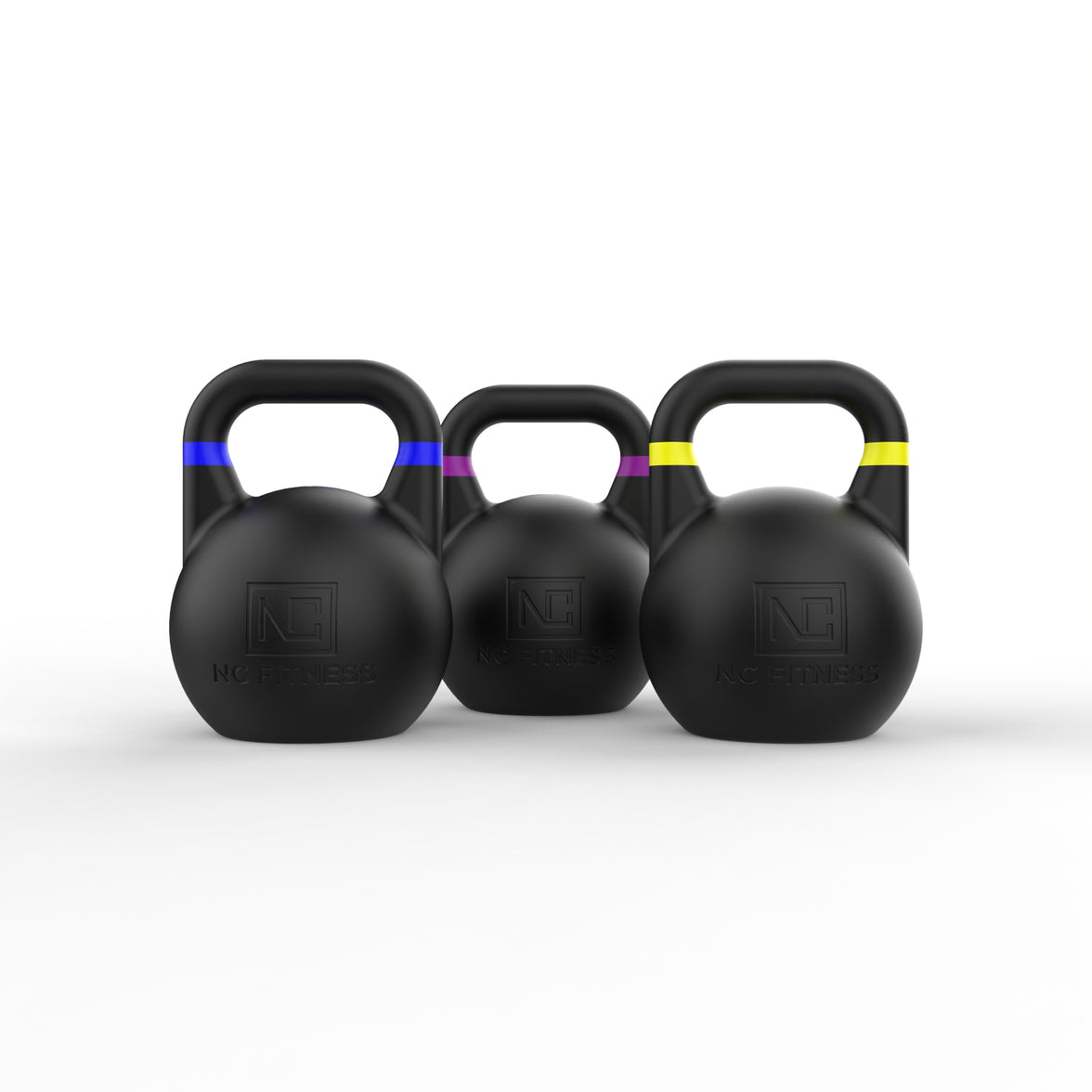 Kettlebell Competition Set in Black 12Kg, 16Kg, 20Kg