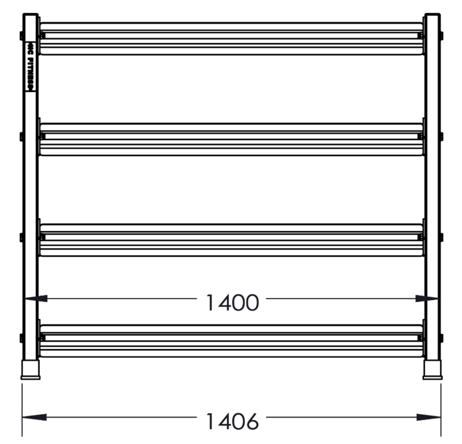 4 Tier Dumbbell Storage Rack