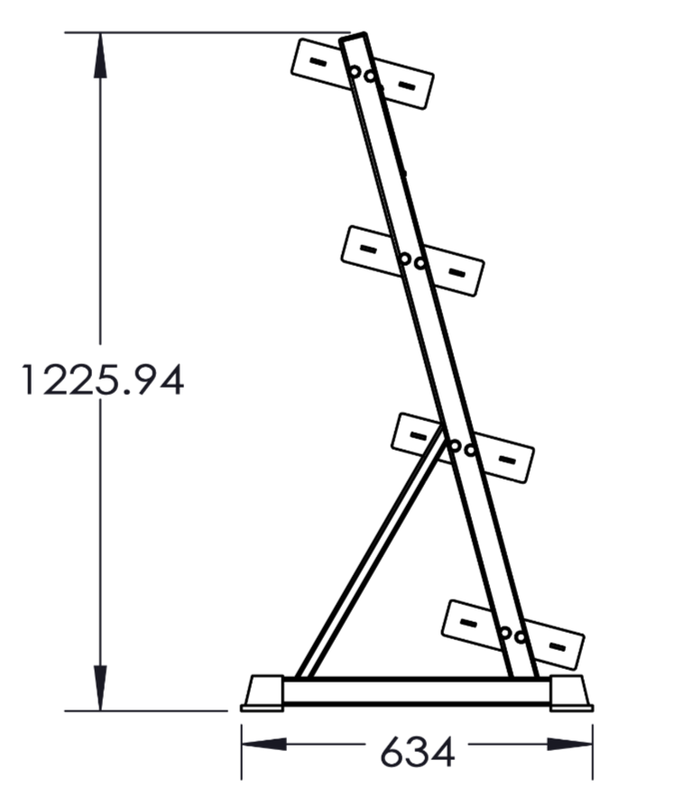 4 Tier Dumbbell Storage Rack