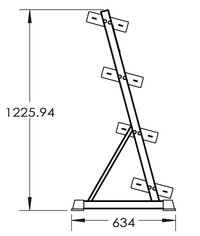 4 Tier Dumbbell Storage Rack