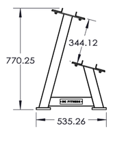 2 Tier Long Dumbbell Storage Rack