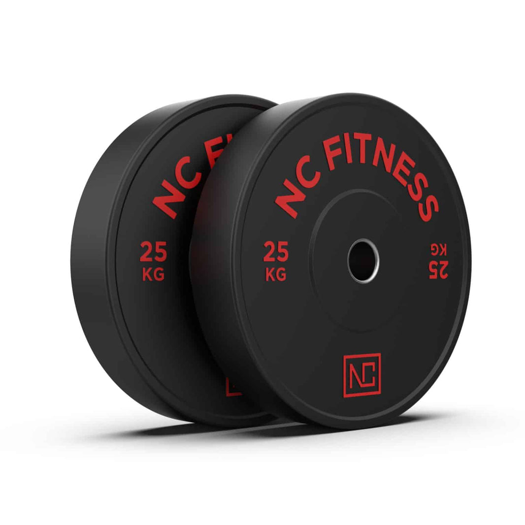Bumper Plates 25kg Black x 2 | Pair (50kg Total)