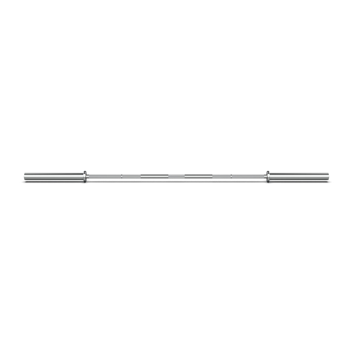 Full length perspective of NC Fitness 20Kg Hard Chrome Olympic Power Bar