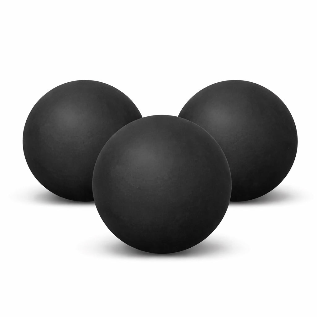 Massage Ball - Mini Lacrosse 3 Pack Black