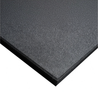 Commercial Rubber Gym Mat Black 1m x 1m x 15mm