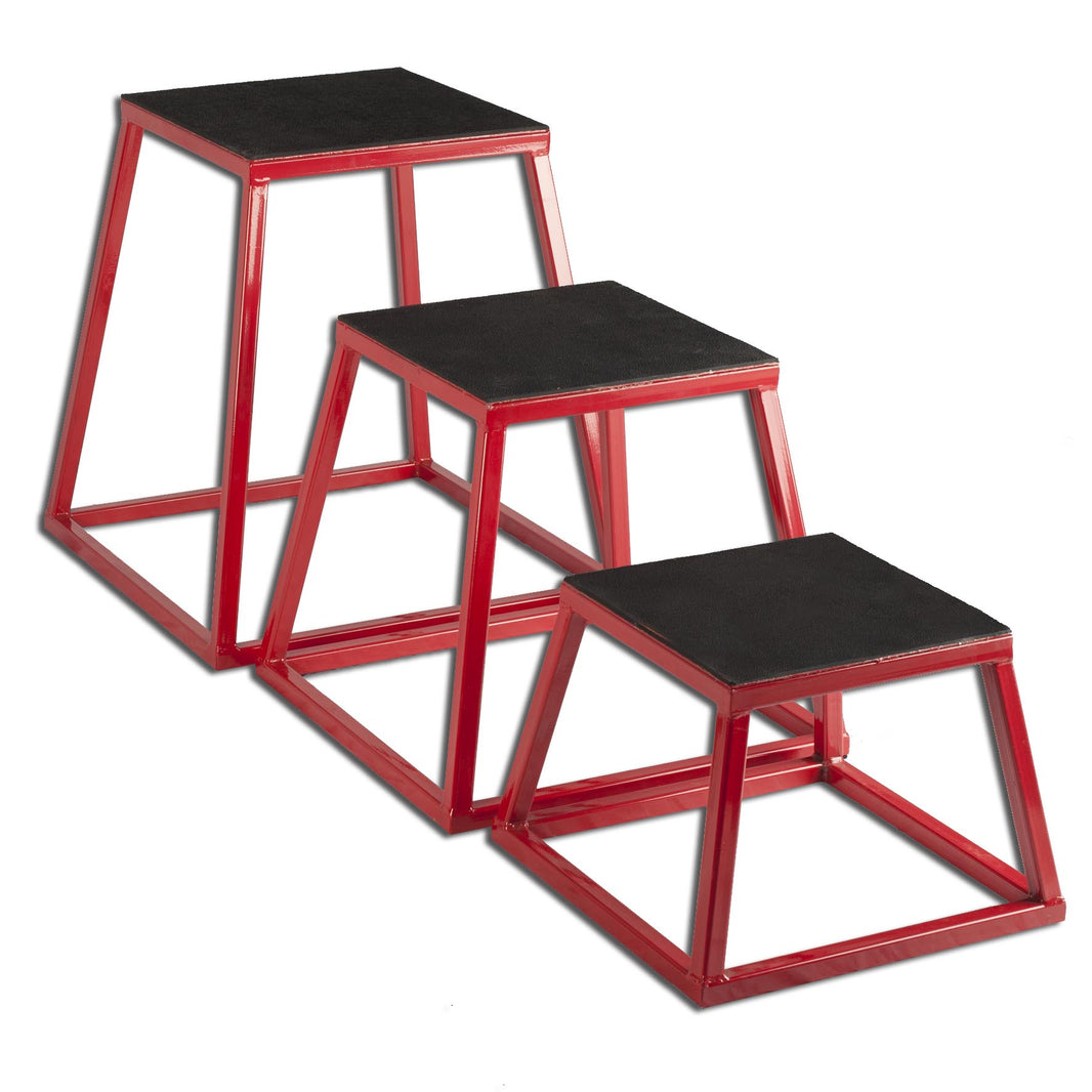 Plyometrics boxes x 3 (30, 45 & 60cm) Steel Set