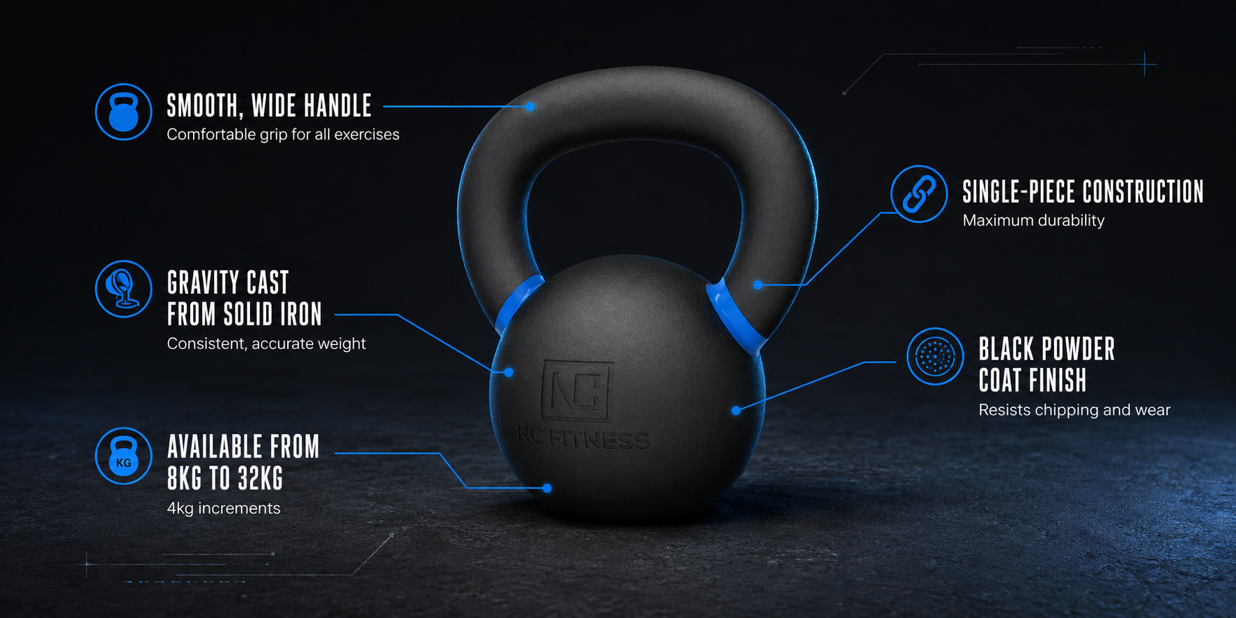 Cast Iron Kettlebell 8kg